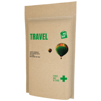 Picture of MYKIT TRAVEL FIRST AID KIT with Paper Pouch in Kraft Brown