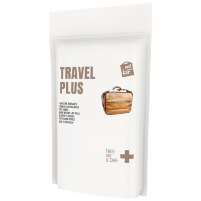 Picture of MYKIT TRAVEL PLUS FIRST AID KIT with Paper Pouch in White.