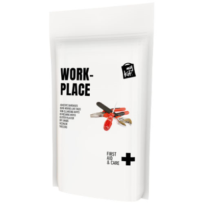 Picture of MYKIT WORKPLACE FIRST AID KIT with Paper Pouch in White.