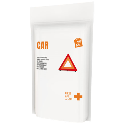 Picture of MYKIT CAR FIRST AID KIT with Paper Pouch in White.