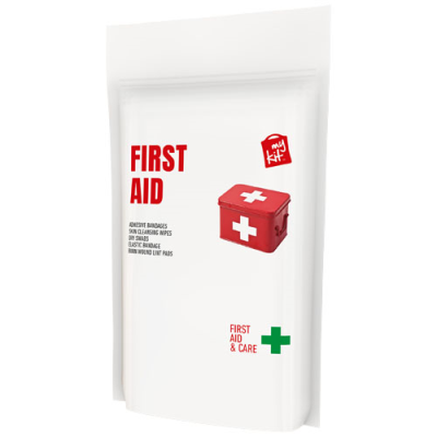 Picture of MYKIT FIRST AID with Paper Pouch in White.