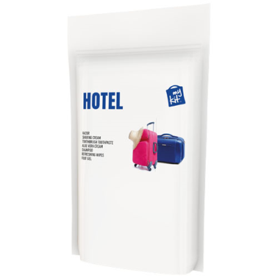 Picture of MYKIT HOTEL KIT with Paper Pouch in White.