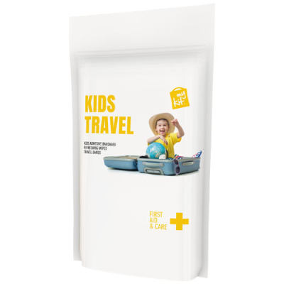 Picture of MYKIT CHILDRENS TRAVEL SET with Paper Pouch in White.