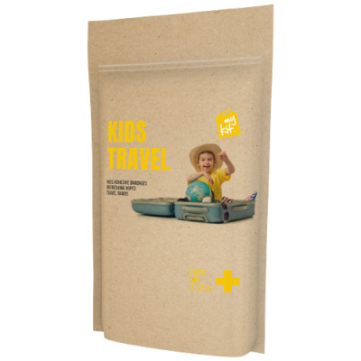 Picture of MYKIT CHILDRENS TRAVEL SET with Paper Pouch in Kraft Brown.