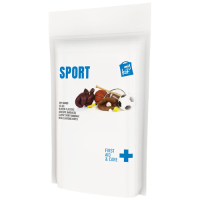 Picture of MYKIT SPORTS FIRST AID KIT with Paper Pouch in White.