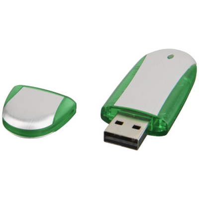 Picture of USB STICK OVAL in Apple Green & Silver