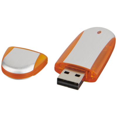 Picture of USB STICK OVAL in Orange & Silver