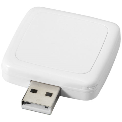 Picture of ROTATING SQUARE USB in White & White.