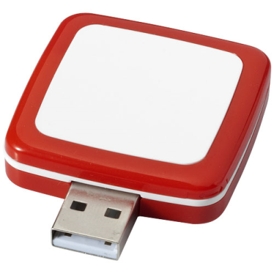Picture of ROTATING SQUARE USB in Red & White.