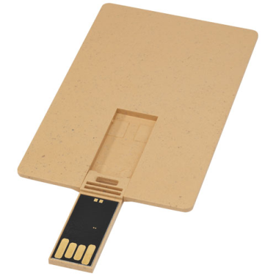 Picture of RECTANGULAR DEGRADABLE CREDIT CARD USB in Kraft Brown