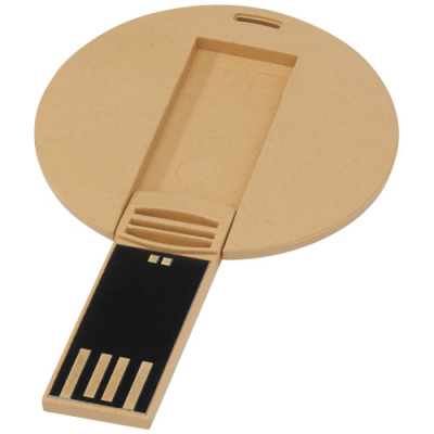 Picture of ROUND DEGRADABLE USB in Kraft Brown