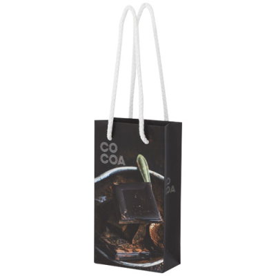 Picture of HANDMADE 170 G & M2 INTEGRA PAPER BAG with Plastic Handles - Small in White.
