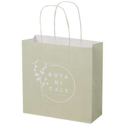 Picture of KRAFT 120 G & M2 PAPER BAG with Twisted Handles - Small in White.