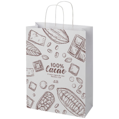 Picture of KRAFT 120 G & M2 PAPER BAG with Twisted Handles - Xx Large in White.