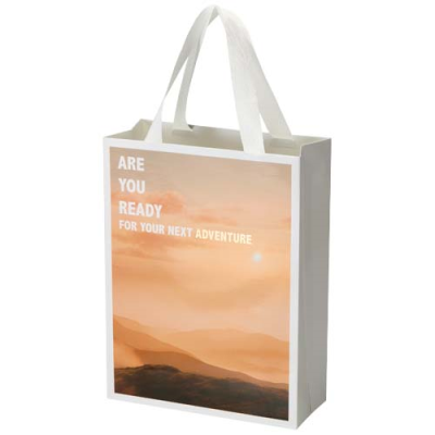 Picture of SMARTFOLD 210 G & M² PAPER BAG with Ribbon Handles & Gloss Lamination - 24 x 10 x 32 Cm