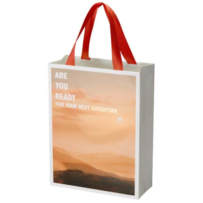 Picture of SMARTFOLD 210 G & M² PAPER BAG with Ribbon Handles & Gloss Lamination - 24 x 10 x 32 Cm