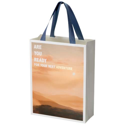 Picture of SMARTFOLD 210 G & M² PAPER BAG with Ribbon Handles & Gloss Lamination - 24 x 10 x 32 Cm