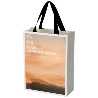 Picture of SMARTFOLD 210 G & M² PAPER BAG with Ribbon Handles & Gloss Lamination - 24 x 10 x 32 Cm