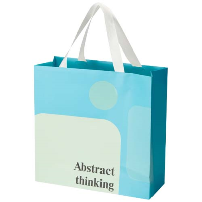 Picture of SMARTFOLD 210 G & M² PAPER BAG with Ribbon Handles & Gloss Lamination - 31 x 12 x 31 Cm