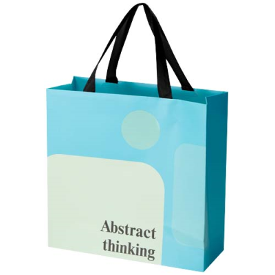 Picture of SMARTFOLD 210 G & M² PAPER BAG with Ribbon Handles & Gloss Lamination - 31 x 12 x 31 Cm
