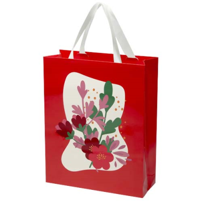 Picture of SMARTFOLD 210 G & M² PAPER BAG with Ribbon Handles & Gloss Lamination - 31 x 12 x 39 Cm