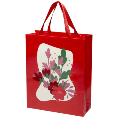 Picture of SMARTFOLD 210 G & M² PAPER BAG with Ribbon Handles & Gloss Lamination - 31 x 12 x 39 Cm