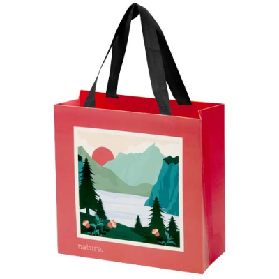 Picture of SMARTFOLD 210 G & M² PAPER BAG with Ribbon Handles & Matt Lamination - 24 x 10 x 24 Cm