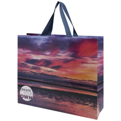 Picture of SMARTFOLD 210 G & M² PAPER BAG with Ribbon Handles & Matt Lamination - 42 x 12 x 35 Cm