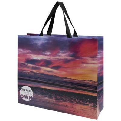 Picture of SMARTFOLD 210 G & M² PAPER BAG with Ribbon Handles & Matt Lamination - 42 x 12 x 35 Cm