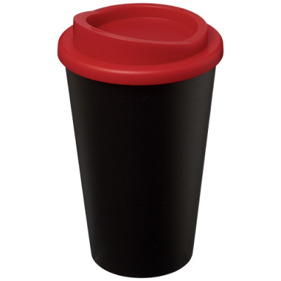 Picture of AMERICANO® 350 ML THERMAL INSULATED TUMBLER in Solid Black & Red.