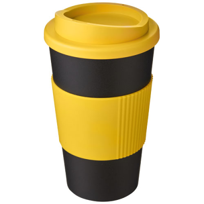 Picture of AMERICANO® 350 ML THERMAL INSULATED TUMBLER with Grip in Black Solid-yellow