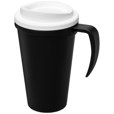 Picture of AMERICANO® GRANDE 350 ML THERMAL INSULATED MUG in Solid Black & White