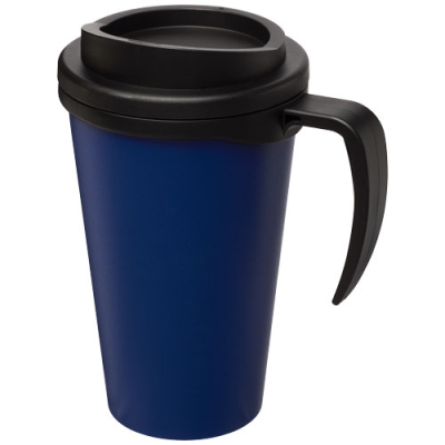 Picture of AMERICANO® GRANDE 350 ML THERMAL INSULATED MUG in Blue & Solid Black