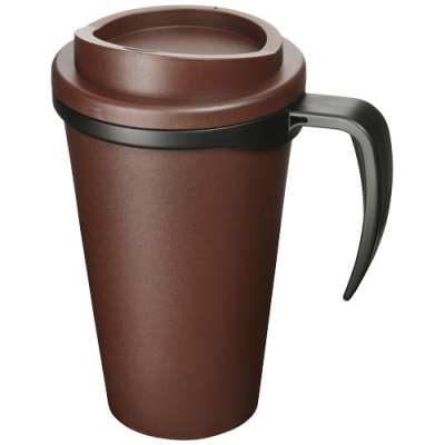Picture of AMERICANO® GRANDE 350 ML THERMAL INSULATED MUG in Brown & Solid Black