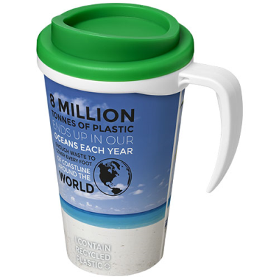 Picture of BRITE-AMERICANO® GRANDE 350 ML THERMAL INSULATED MUG in White & Green