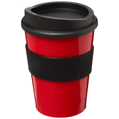 Picture of AMERICANO® MEDIO 300 ML TUMBLER with Grip in Red & Solid Black.