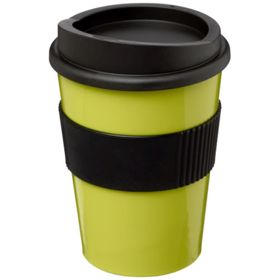 Picture of AMERICANO® MEDIO 300 ML TUMBLER with Grip in Lime & Solid Black.