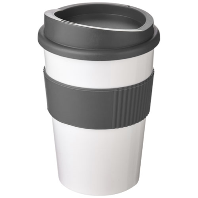 Picture of AMERICANO® MEDIO 300 ML TUMBLER with Grip in White & Grey.