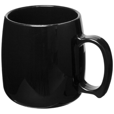 Picture of CLASSIC 300 ML PLASTIC MUG in Solid Black.