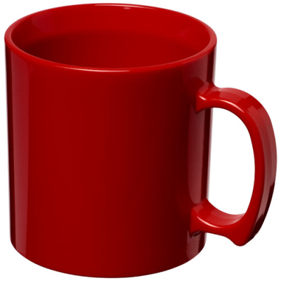 Picture of STANDARD 300 ML PLASTIC MUG in Red.