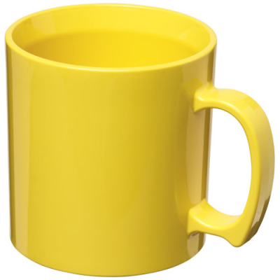 Picture of STANDARD 300 ML PLASTIC MUG in Yellow.