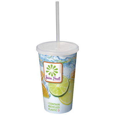 Picture of BRITE-AMERICANO® 350 ML DOUBLE-WALLED STADIUM CUP in White.