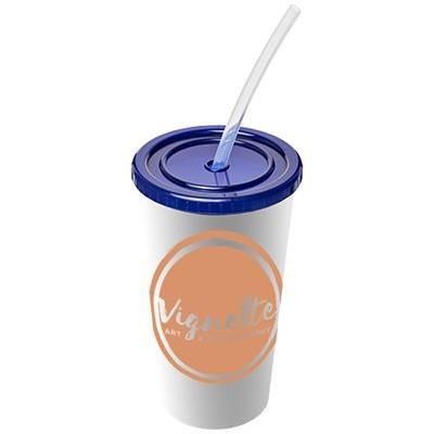 Picture of BRITE-AMERICANO® 350 ML DOUBLE-WALLED STADIUM CUP in Blue