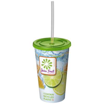 Picture of BRITE-AMERICANO® 350 ML DOUBLE-WALLED STADIUM CUP in Lime.