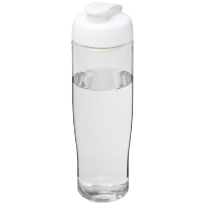 Picture of H2O ACTIVE® TEMPO 700 ML FLIP LID SPORTS BOTTLE in Clear Transparent & White.