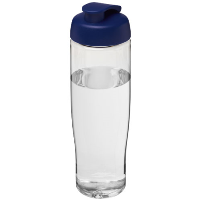 Picture of H2O ACTIVE® TEMPO 700 ML FLIP LID SPORTS BOTTLE in Clear Transparent & Blue