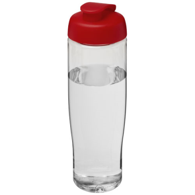 Picture of H2O ACTIVE® TEMPO 700 ML FLIP LID SPORTS BOTTLE in Clear Transparent & Red.