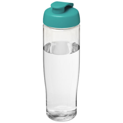 Picture of H2O ACTIVE® TEMPO 700 ML FLIP LID SPORTS BOTTLE in Clear Transparent & Aqua Blue