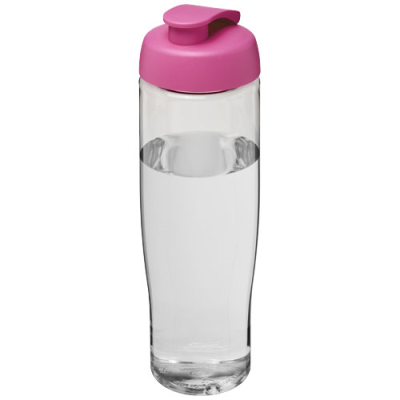 Picture of H2O ACTIVE® TEMPO 700 ML FLIP LID SPORTS BOTTLE in Clear Transparent & Pink.