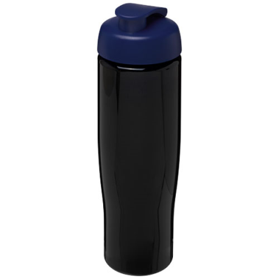 Picture of H2O ACTIVE® TEMPO 700 ML FLIP LID SPORTS BOTTLE in Solid Black & Blue